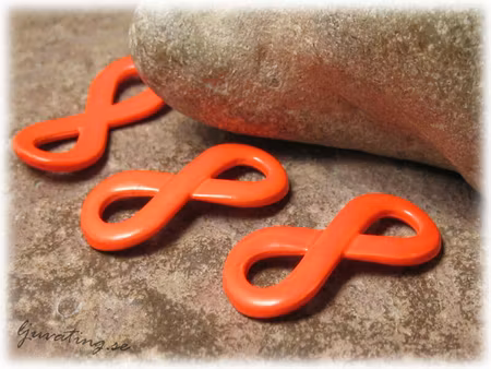 Connector neon orange evighet infinity ca 29x14 mm