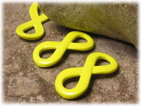 Connector neon gul evighet infinity ca 29x14 mm