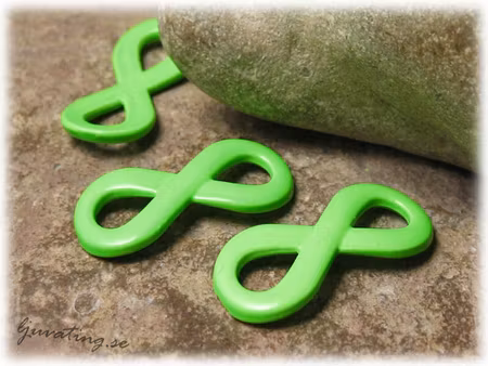 Connector neon grön evighet infinity ca 29x14 mm