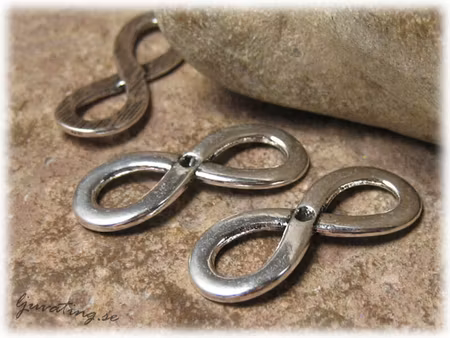 Connector antiksilver evighet infinity ca 31x13 mm