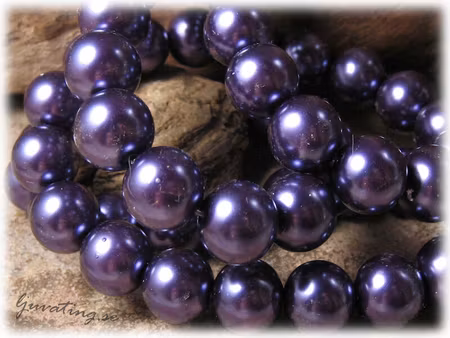 Pärlor i glas rund lila 10-pack ca 12 mm