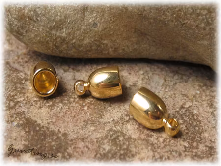 Avslut bullet 1 par guldfärgad hål ca 4 mm