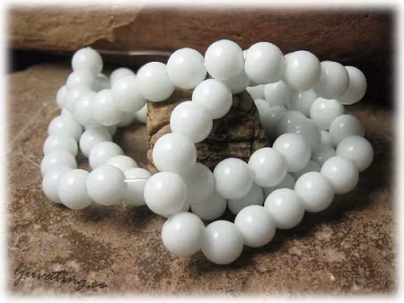 Pärlor i glas vita 20-pack ca 8 mm