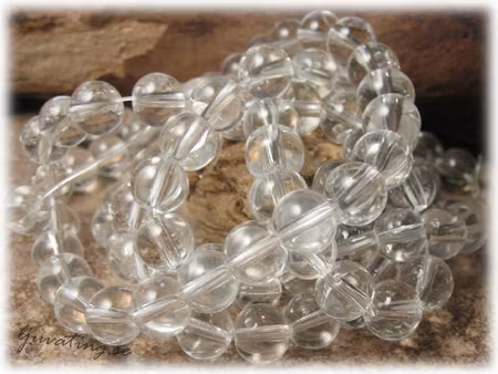 Pärlor i glas crystal clear 20-pack ca 8 mm