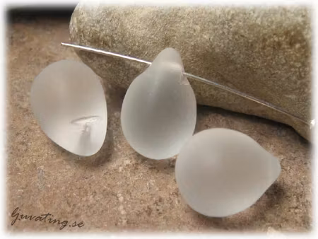 Frostad clear toppborrad droppe ca 20x15 mm