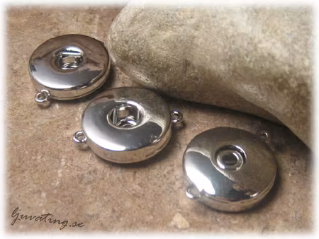 Chunk connector i blank metall 20 mm i diameter