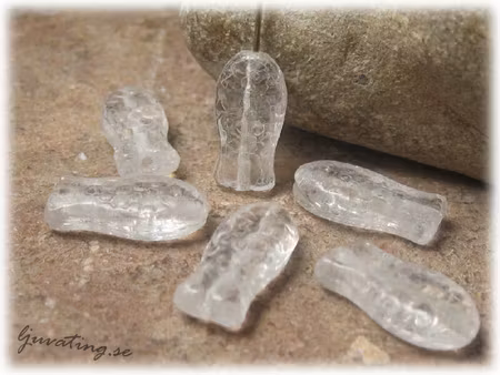 Crystal clear fisk i glas 10-pack ca 16x8 mm