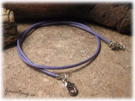 Barnstorlek lite kortare läderband lila halsband