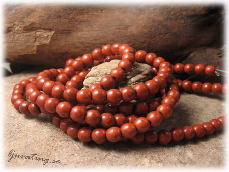 Runda i howlite brun melerad 30-pack ca 6 mm