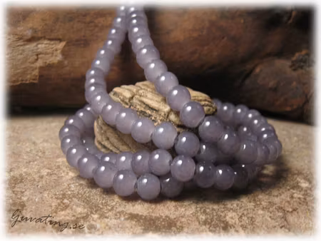 Jadeimitation i glas grå 30-pack ca 6 mm