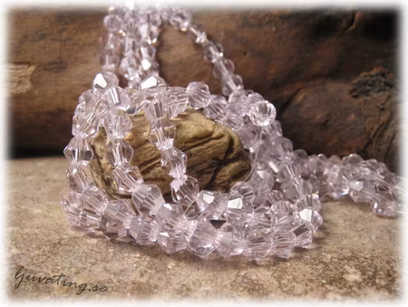 Imitation av Swarowski rosa bicone 10-pack ca 6*6 mm