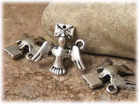 Storpack berlock brevduva tibetsilver 20-pack ca 19x17 mm