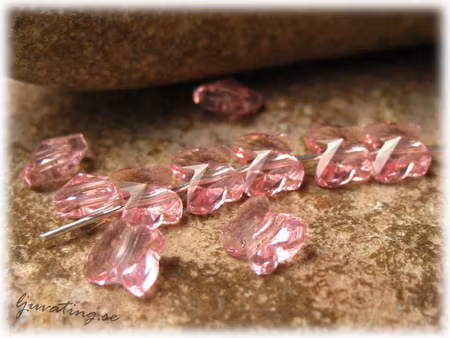 Liten fjäril rose Swarovski ca 5 mm