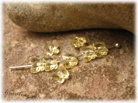 Liten fjäril gul jonquil Swarovski ca 5 mm