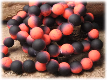 1 sträng neon corallröd o svart gummiöverdrag ca 8 mm