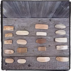 Hårspännen i trä.