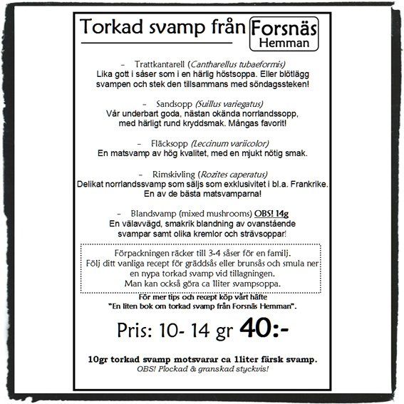 Torkad svamp- Fläcksopp