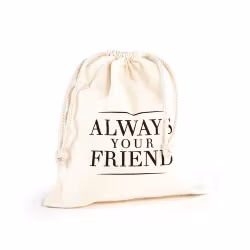 Always Your Friend Canvas Beige Pouch
