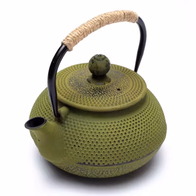 Tetsukyusu gjutjärnstekanna – Emaljerad, Grön (0,6 liter)