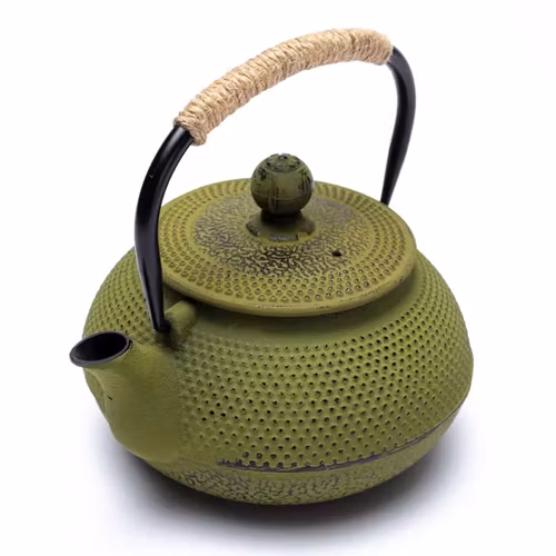 Tetsukyusu gjutjärnstekanna – Emaljerad, Grön (0,6 liter)