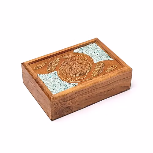 Mango­träask – Drömfångare med amazonit ädelstenar