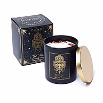 Manifestationsljus – "Good Fortune" (i glas med lock)