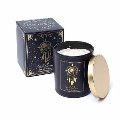 Manifestationsljus – "Boho Dreams" (i glas med lock)