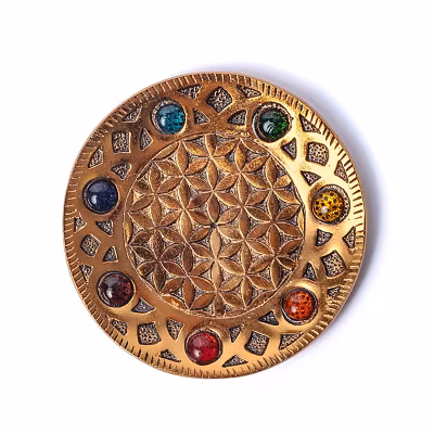 Rökelsehållare Flower of Life – Kopparfärg