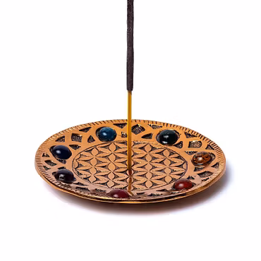 Rökelsehållare Flower of Life – Kopparfärg