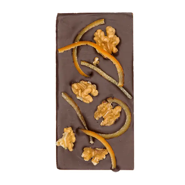 Handgjord Mörk Chokladkaka Apelsin & Valnöt