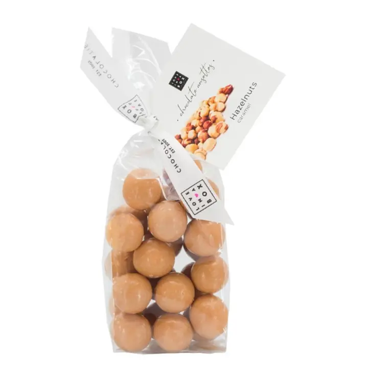 Hasselnötter i Vit Choklad & Karamell