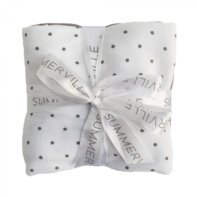 Ekologiska snuttefiltar 3-pack – Vit Prickig