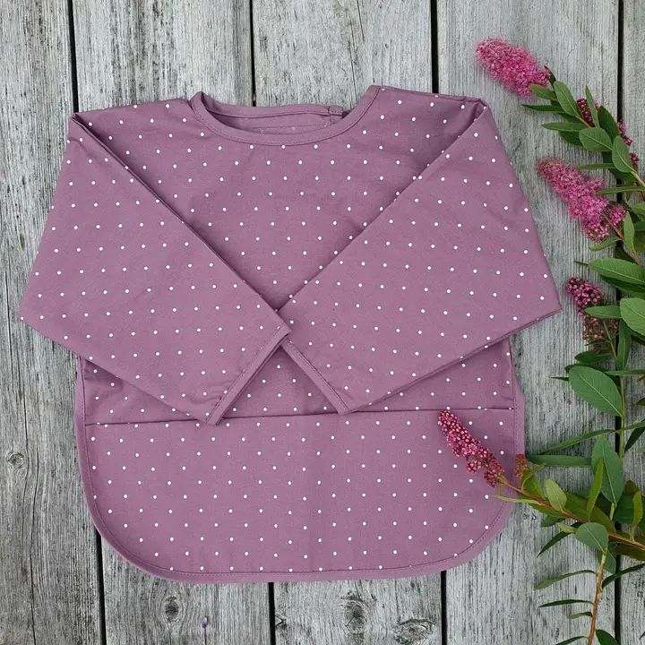 Ekologisk Haklapp med Ärmar – Grape Dotty