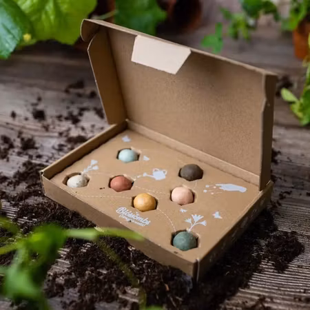 Presentbox “With Love” – Eko Fjärilsmix (7 fröbomber)