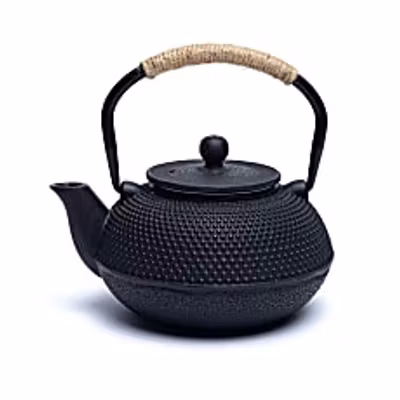 Tetsukyusu gjutjärnstekanna – Emaljerad, Svart (1,2 liter)