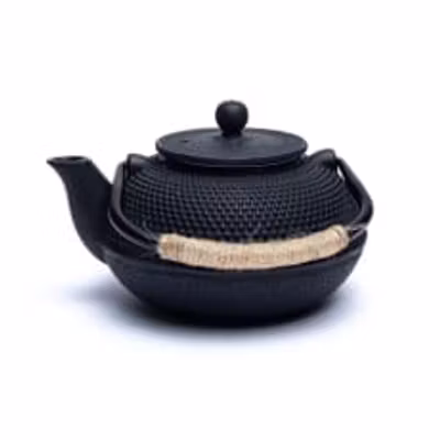 Tetsukyusu gjutjärnstekanna – Emaljerad, Svart (1,2 liter)