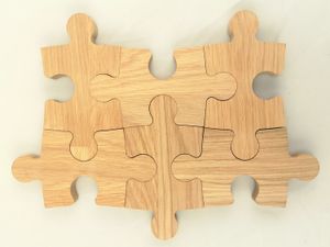 Glasunderlägg pusselbit 6-pack