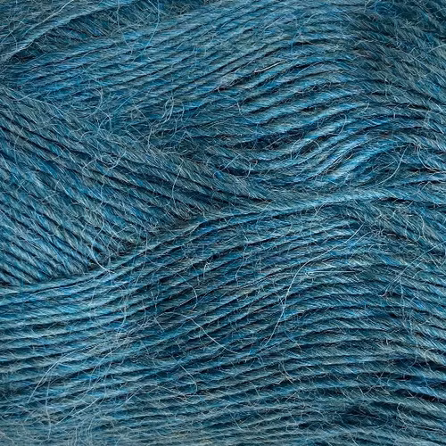 Tynd Lamauld Mørk Turkis