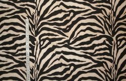 Zebra- beige/Brunsvart mönstrat tyg Bältesmuddar