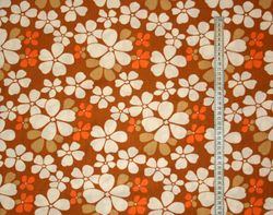 Tyg orange blommor Retro Bältesmuddar
