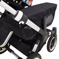 Regnskydd sidokorg Bugaboo Donkey KORT Svart Canvas Vattenavvisande