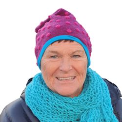 Ullmössa Cerise med cerise pluppar