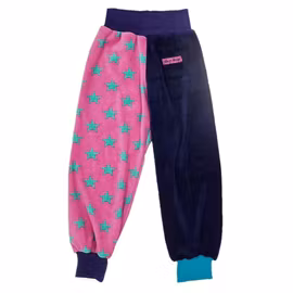 Barnbyxor 98/104 Rosa Cerise stjärnor Ekologiska
