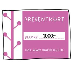 Presentkort 1000 kr