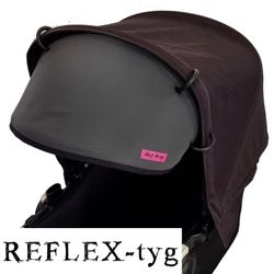 Solskydd barnvagn Mörkgrå REFLEX-tyg