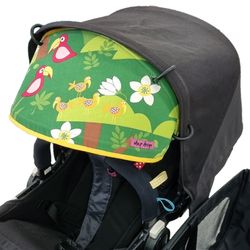 Solskydd barnvagn Djungeltema fåglar
