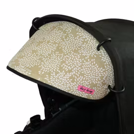 Solskydd barnvagn Småblad Grönbeige