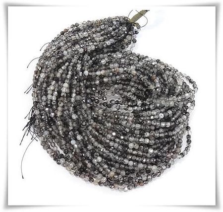 Dragon vein agat facetterad 6 mm