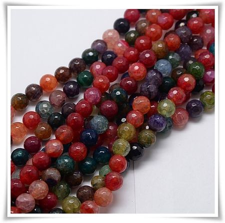 Agat facetterad 8 mm