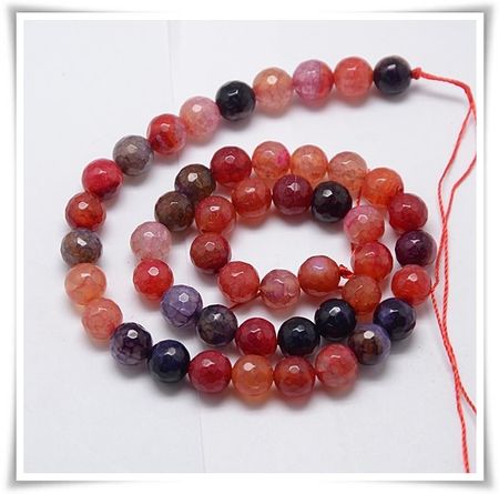 Agat facetterad 8 mm